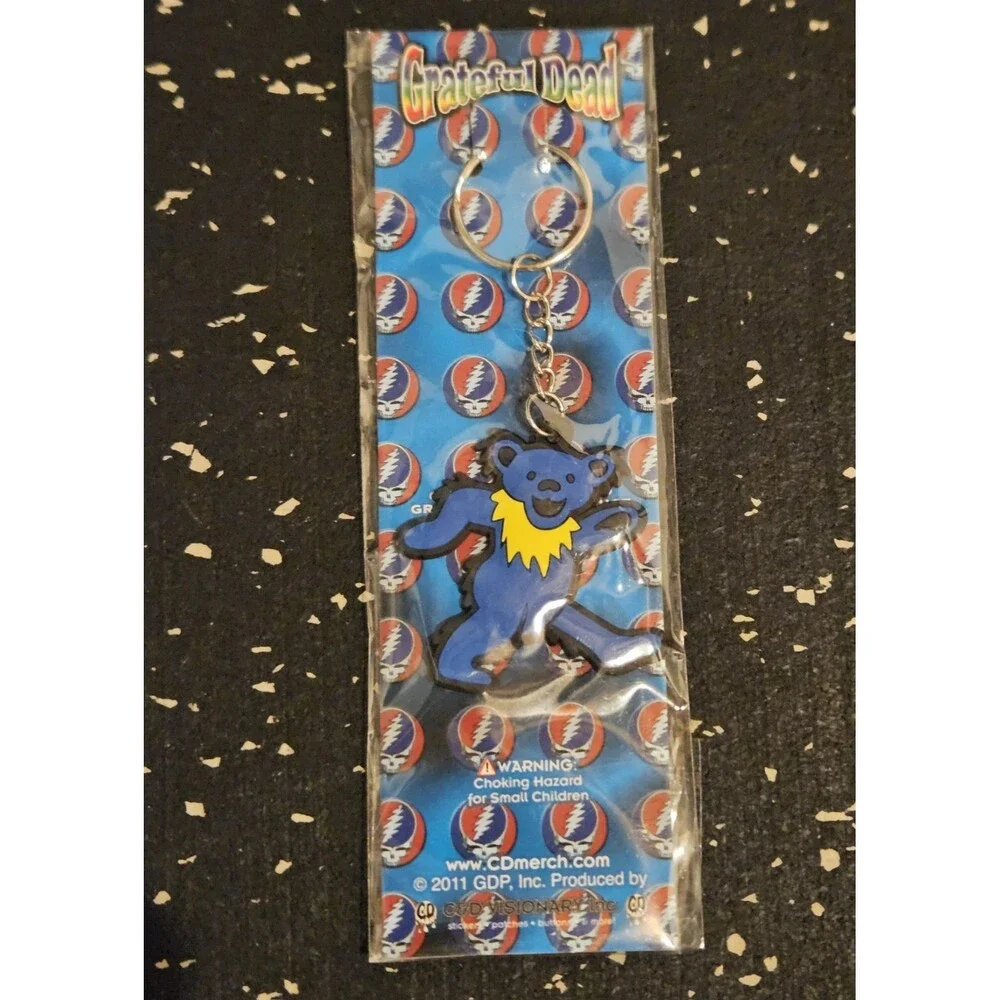 Keychain - Grateful Dead Blue Jerry Dancing Bear 2011 new unopened